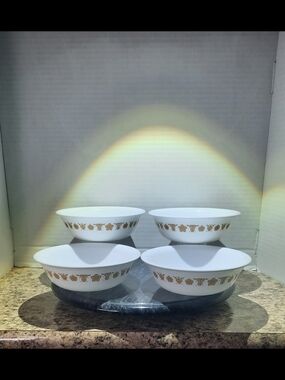Corelle Butterfly Gold Cereal Bowls X 4